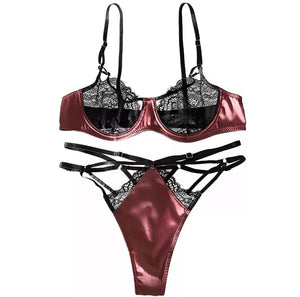 Lingerie de cetim com renda