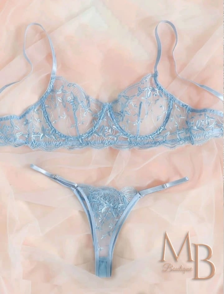 Lingerie Transparente com regulagem na calcinha