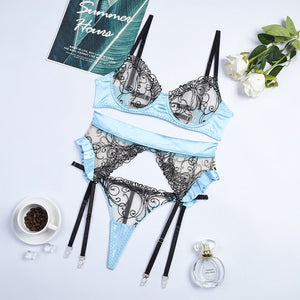 Lingerie Sexy com cinta liga