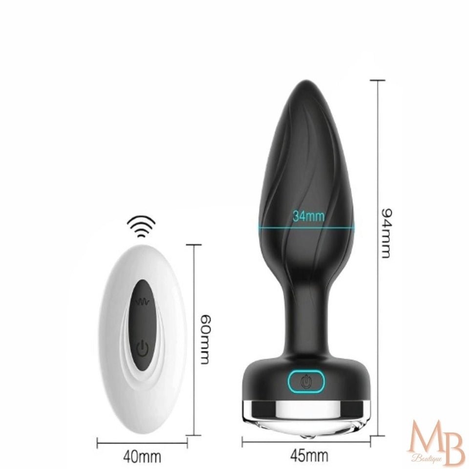 Plug Anal com 7 modos de vibração, controle remoto e à prova dágua