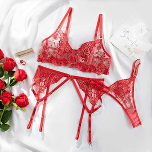 Lingerie com cinta liga (não acompanha meias e luvas)