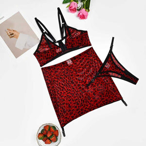 Lingerie completa com saia 