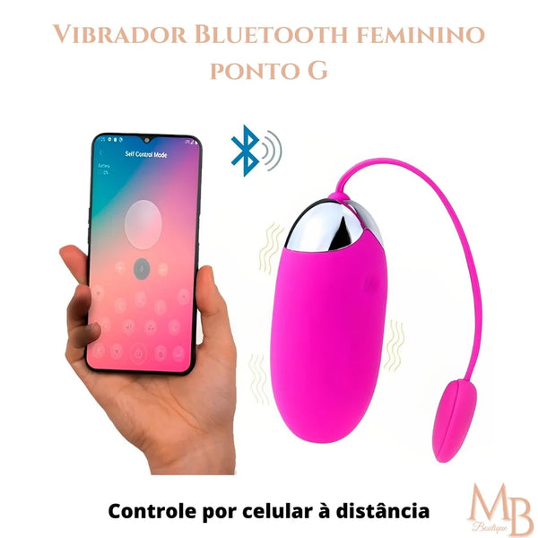 Vibrador Bluetooth Feminino ponto G com controle por celular à distância com 12 modos de vibração