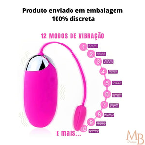 Vibrador Bluetooth Feminino ponto G com controle por celular à distância com 12 modos de vibração