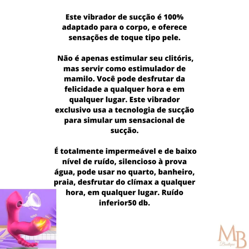 Suck 3 em 1 - Vibrador para Ponto G, ânus e clitóris com controle Remoto a Distância