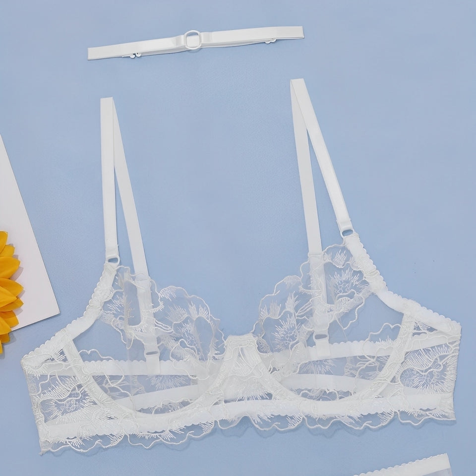 Lingerie com cinta liga e ligas de perna (não acompanha meia)