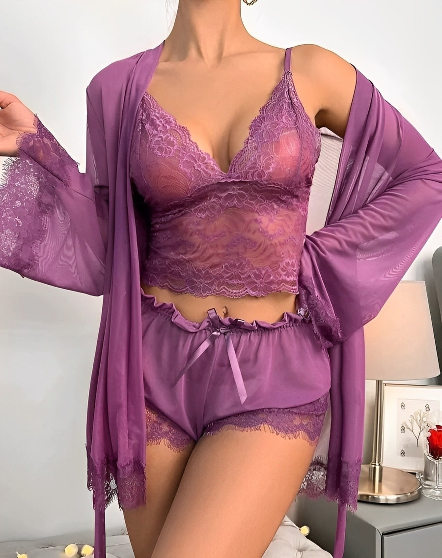 Conjunto Confortável de Tule com 3 peças