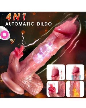 Vibrador - Pênis com língua com 8 modos de vibração