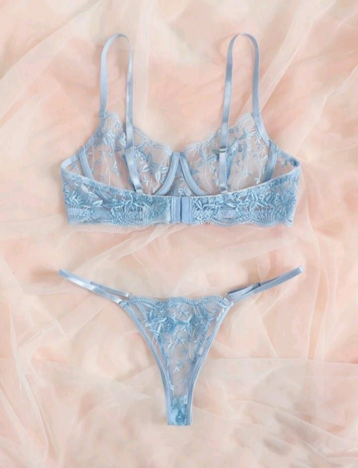 Lingerie Transparente com regulagem na calcinha