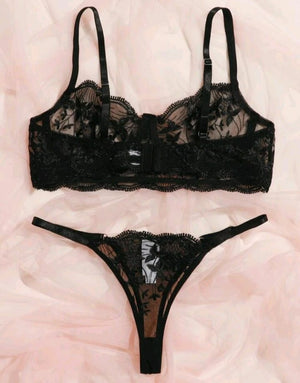 Lingerie Transparente com regulagem na calcinha